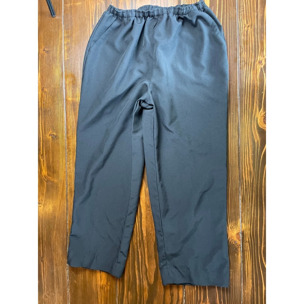 Blair Pants, Women's Size 18 Petite, Black, Pull On, Straight, Hemmed to 25"